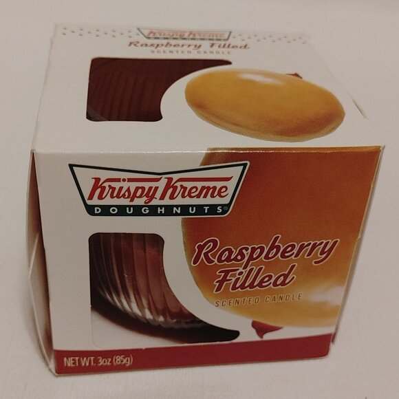 Krispy Kreme Doughnuts Raspberry Filled Scented Candle 3oz 85g BNIP - Picture 1 of 6